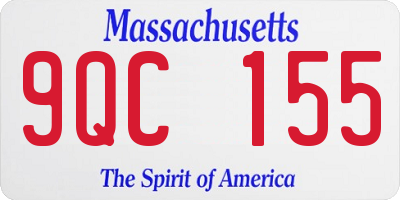 MA license plate 9QC155