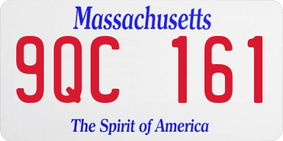MA license plate 9QC161