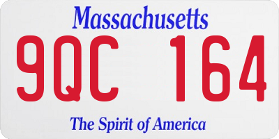 MA license plate 9QC164