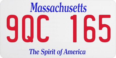MA license plate 9QC165