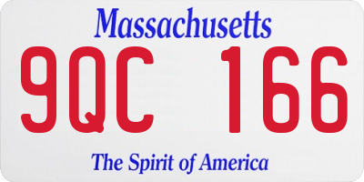 MA license plate 9QC166