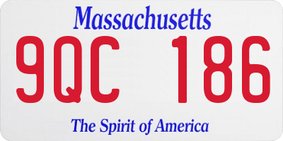 MA license plate 9QC186