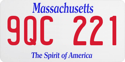 MA license plate 9QC221