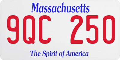 MA license plate 9QC250
