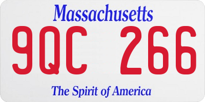 MA license plate 9QC266