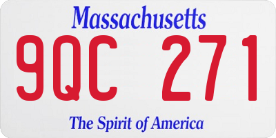 MA license plate 9QC271