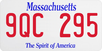 MA license plate 9QC295