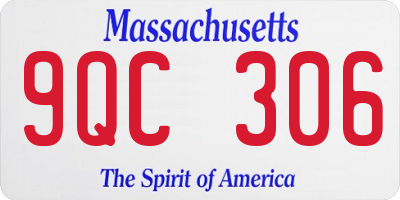 MA license plate 9QC306