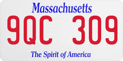 MA license plate 9QC309