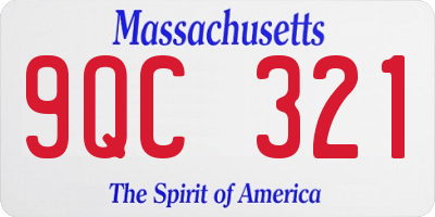 MA license plate 9QC321