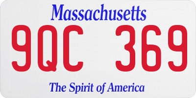 MA license plate 9QC369