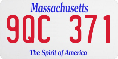 MA license plate 9QC371