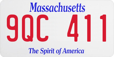 MA license plate 9QC411