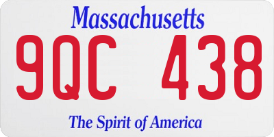 MA license plate 9QC438