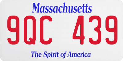 MA license plate 9QC439