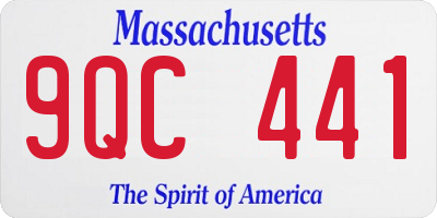 MA license plate 9QC441