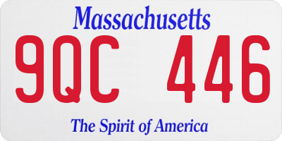 MA license plate 9QC446