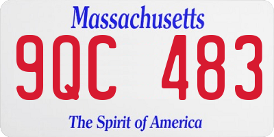 MA license plate 9QC483