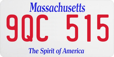 MA license plate 9QC515