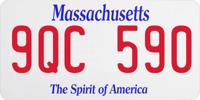 MA license plate 9QC590