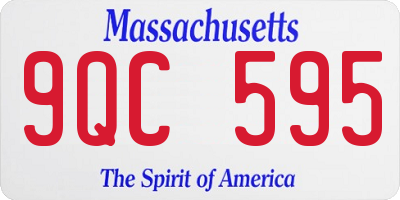 MA license plate 9QC595