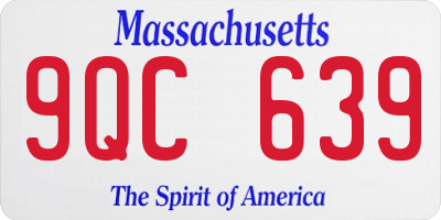 MA license plate 9QC639