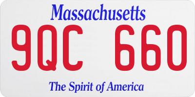 MA license plate 9QC660