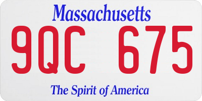 MA license plate 9QC675