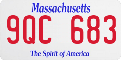 MA license plate 9QC683