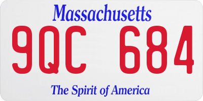 MA license plate 9QC684