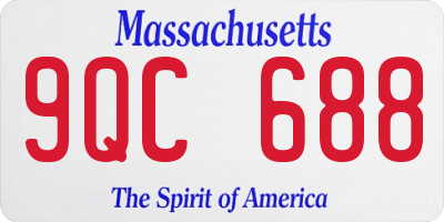 MA license plate 9QC688