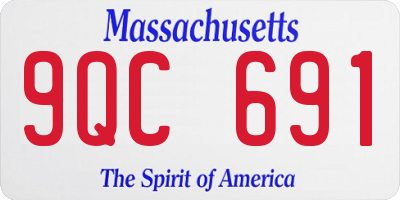 MA license plate 9QC691