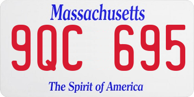 MA license plate 9QC695