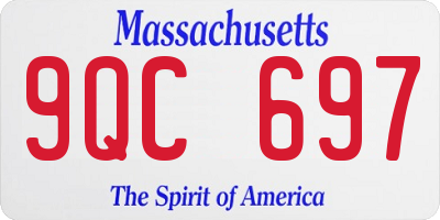 MA license plate 9QC697