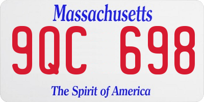 MA license plate 9QC698