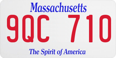 MA license plate 9QC710