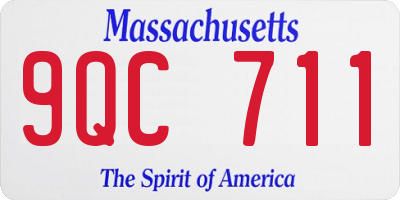 MA license plate 9QC711