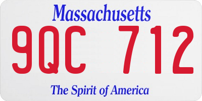 MA license plate 9QC712