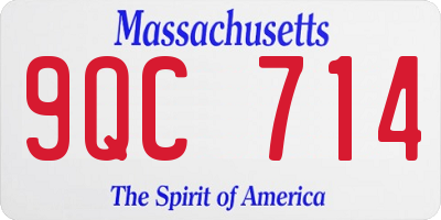 MA license plate 9QC714
