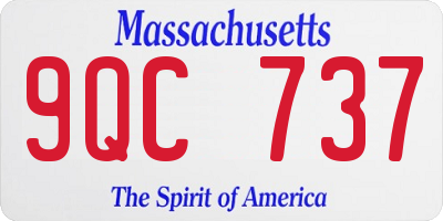 MA license plate 9QC737