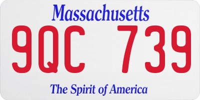 MA license plate 9QC739