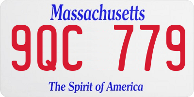 MA license plate 9QC779