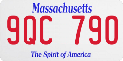 MA license plate 9QC790