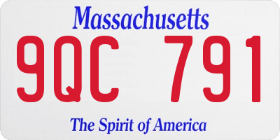 MA license plate 9QC791
