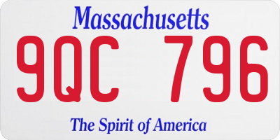 MA license plate 9QC796
