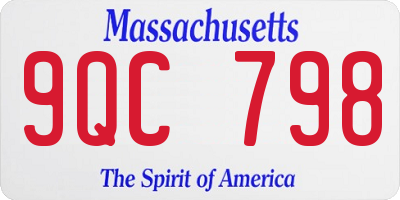 MA license plate 9QC798