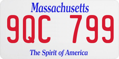 MA license plate 9QC799