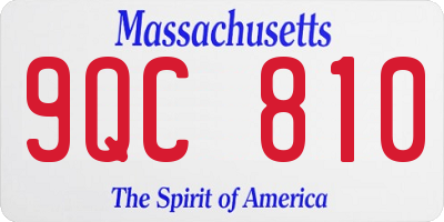 MA license plate 9QC810
