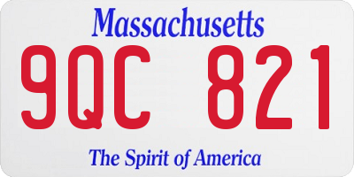 MA license plate 9QC821