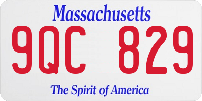 MA license plate 9QC829